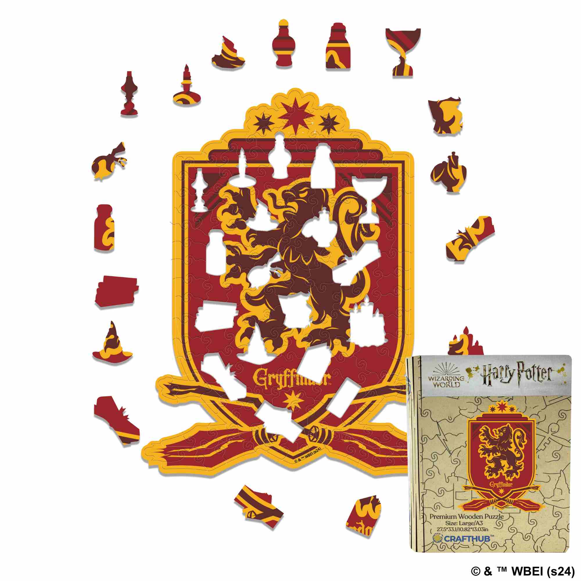 Animal Jigsaw Puzzle > Wooden Jigsaw Puzzle > Jigsaw Puzzle A3 Legacy Gryffindor Crest Wooden Jigsaw Puzzle