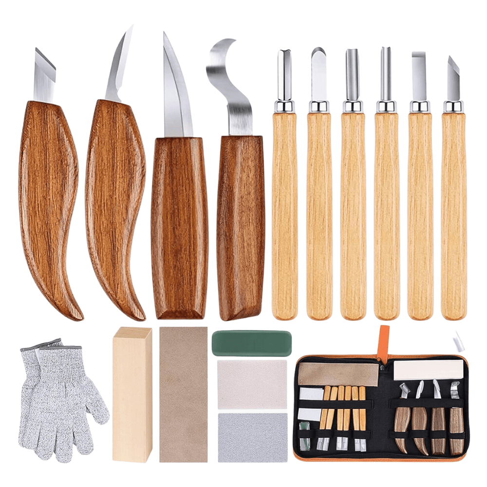Puzzle Accessories 15 PIECE SET 10 IN 1 WOOD CARVING TOOL SET