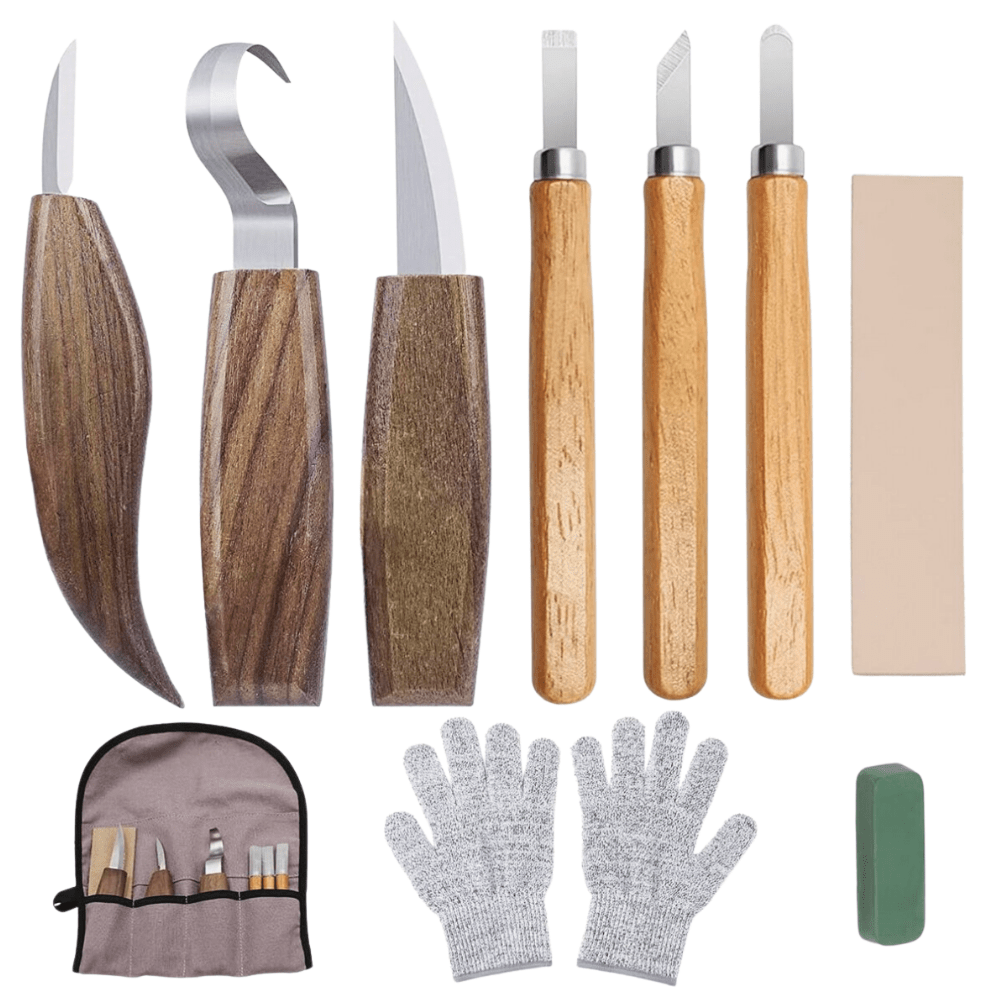 Puzzle Accessories 10 PIECE SET 10 IN 1 WOOD CARVING TOOL SET