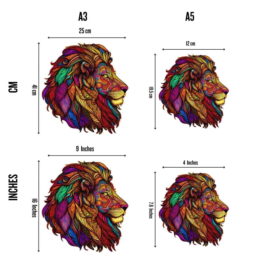 Animal Jigsaw Puzzle > Wooden Jigsaw Puzzle > Jigsaw Puzzle Majestic Lion - Jigsaw Puzzle
