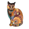 Załaduj obraz do przeglądarki galerii, A5/Small Cat Inspired By Klimt - Wooden Jigsaw Puzzle
