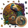 Załaduj obraz do przeglądarki galerii, Animal Jigsaw Puzzle &gt; Wooden Jigsaw Puzzle &gt; Jigsaw Puzzle A3+Wooden Box Peacock Yin Yang - Jigsaw Puzzle