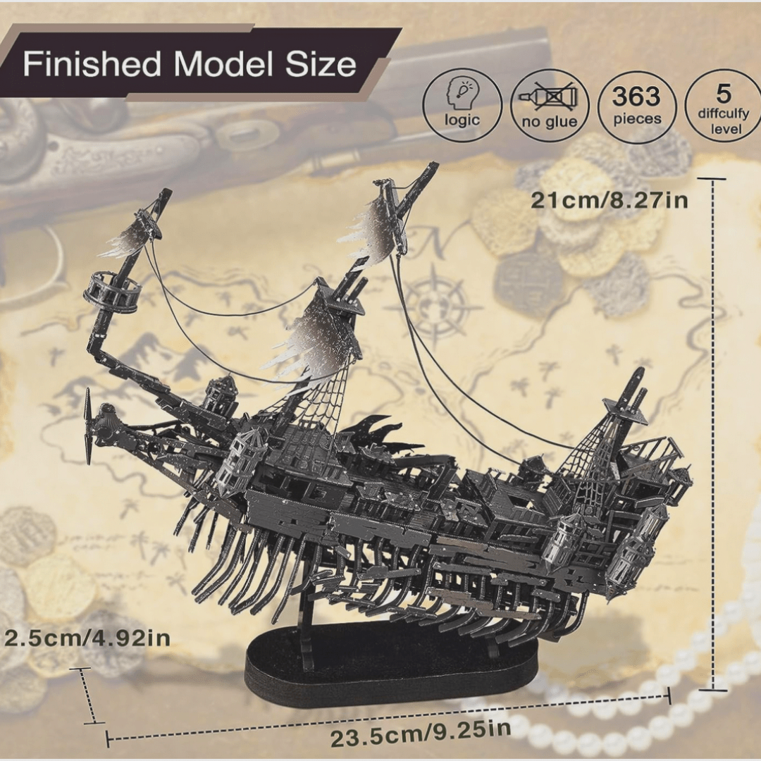 Sea Ghost Pirate Ship 3D Metal Puzzle