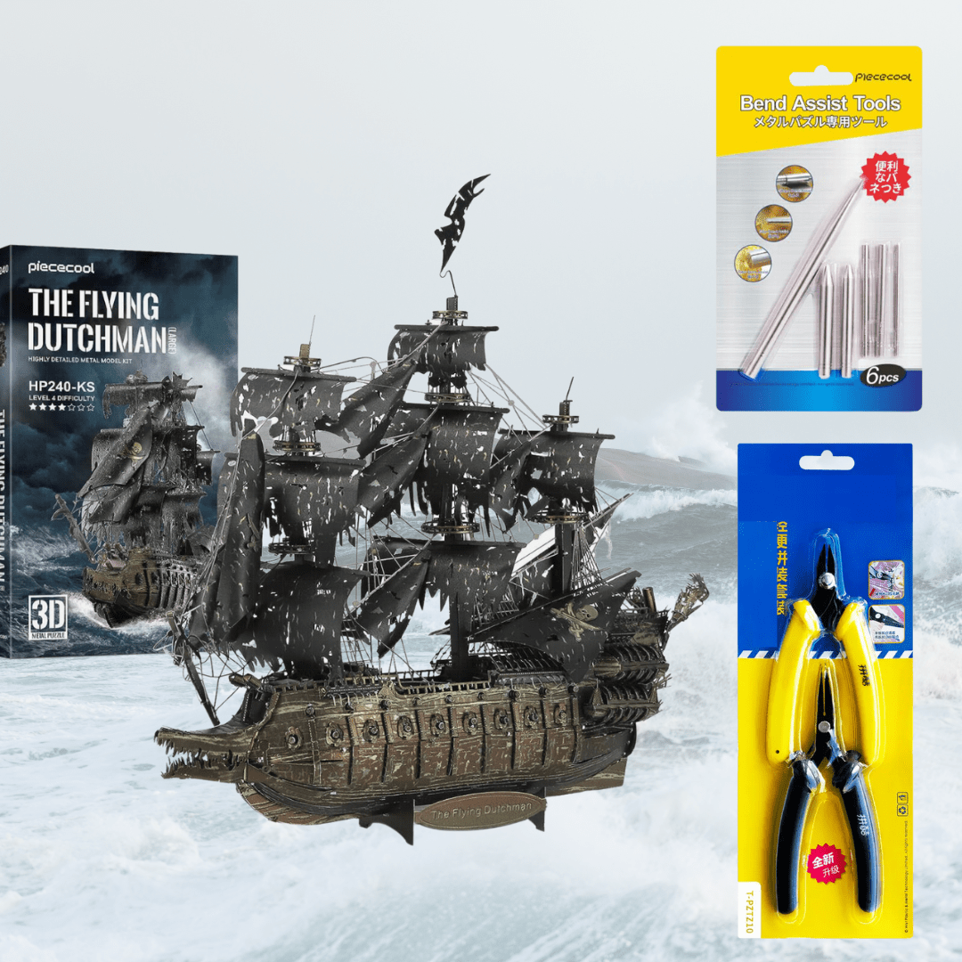 Flying Dutchman Pirate Ship + Needle Nose Pliers + Bend Assist Tools Flying Dutchman Pirate Ship 3D Watercraft Model