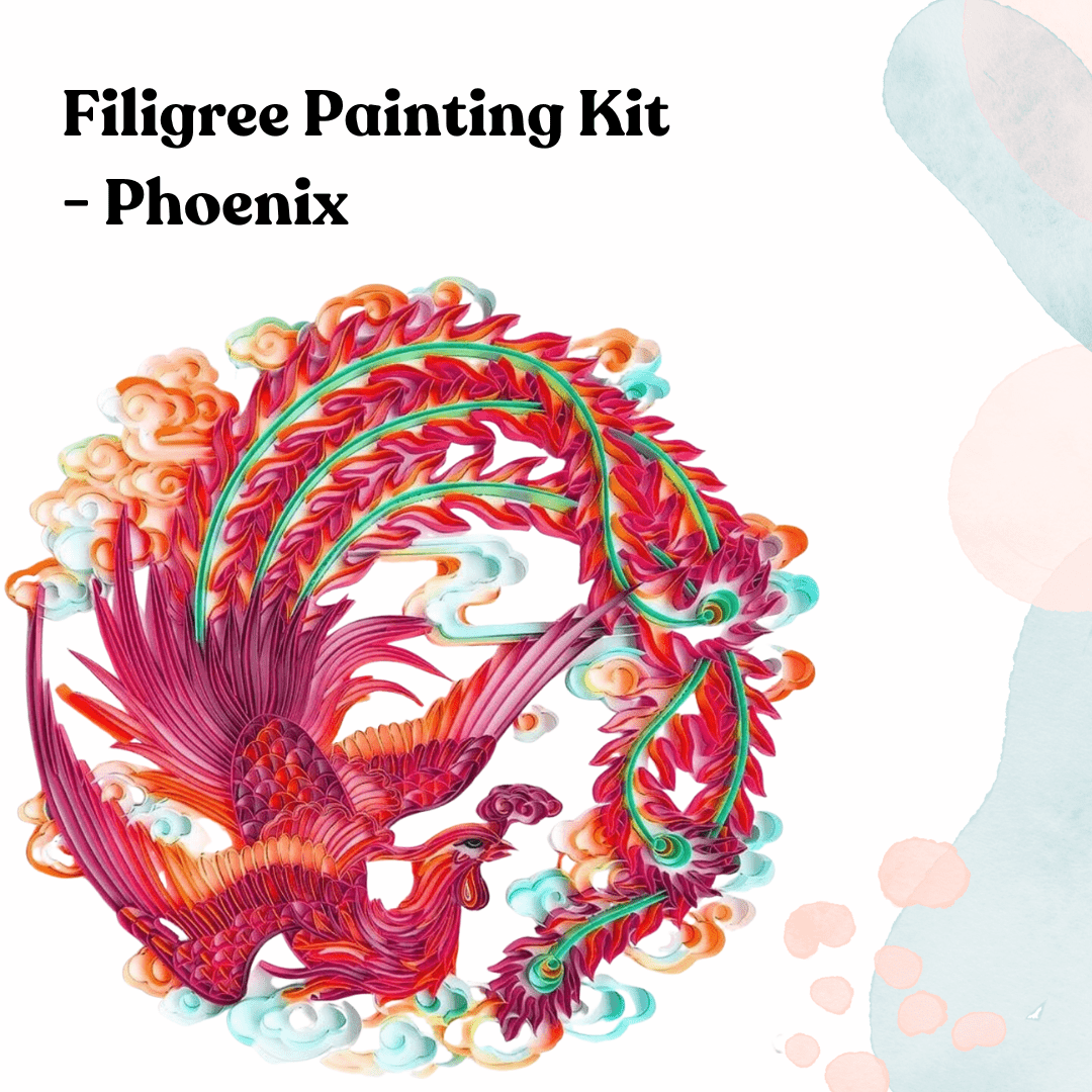 Quilling Art Filigree Painting Kit - Phoenix