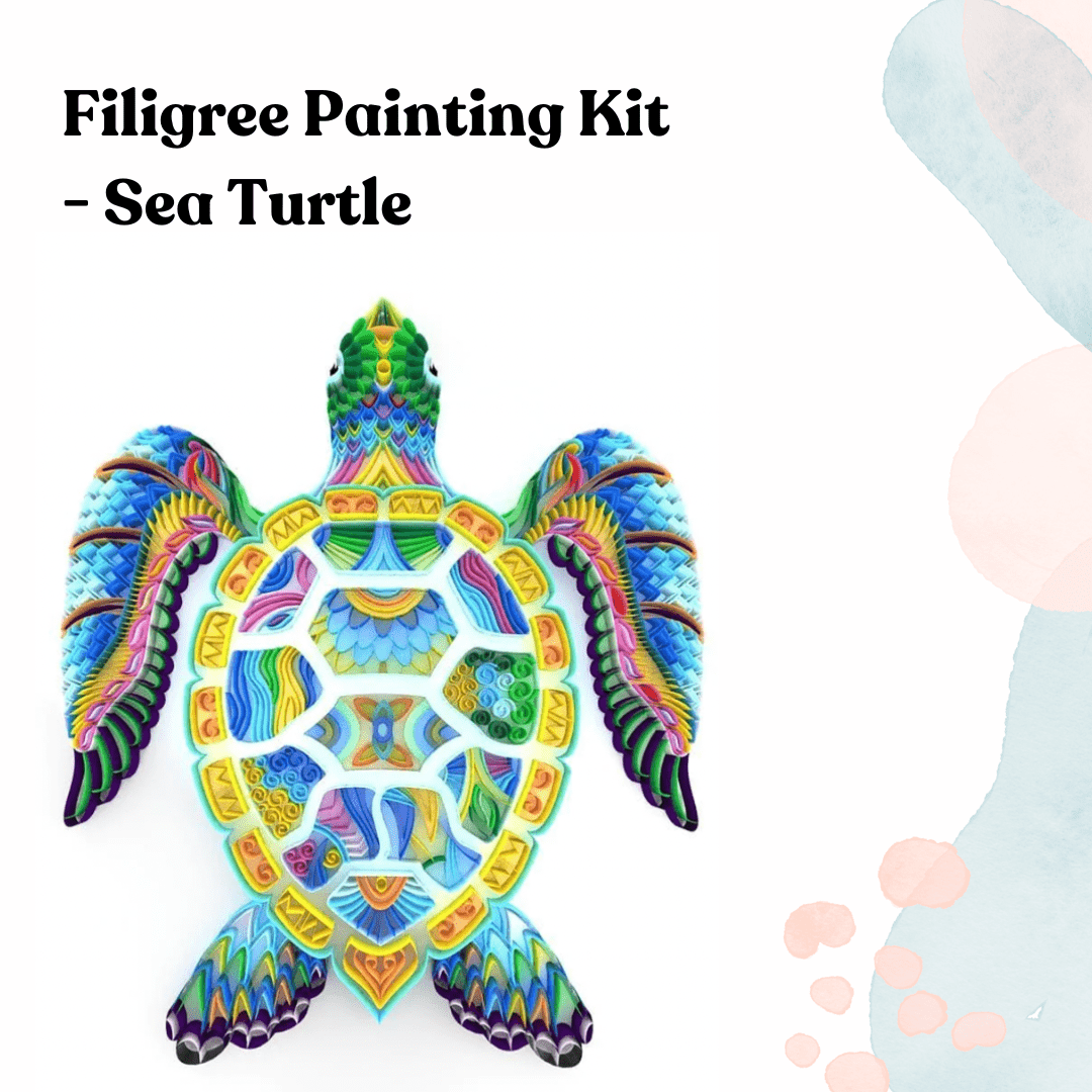 Quilling Art Filigree Painting Kit - Sea Turtle