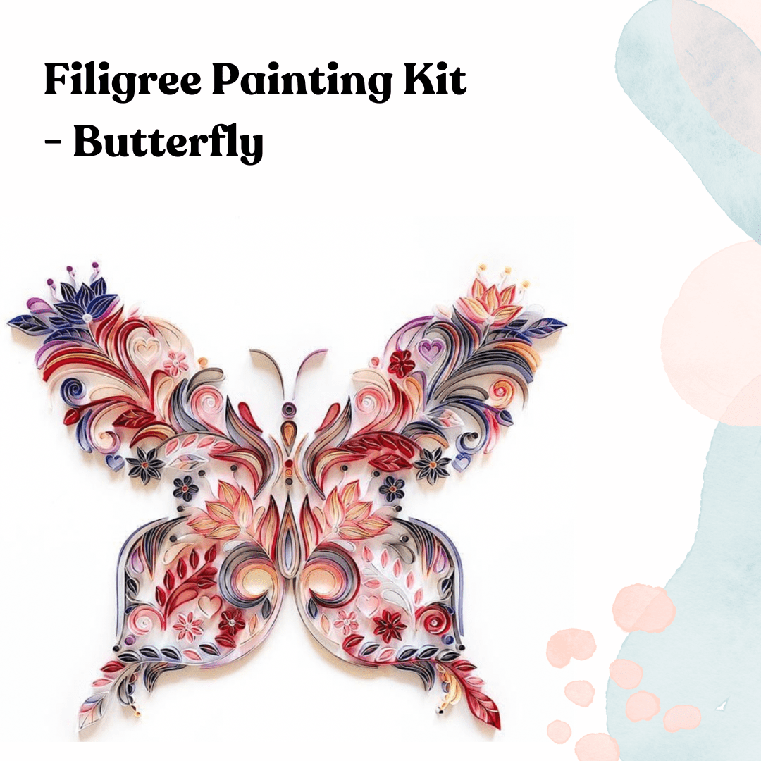 Quilling Art Filigree Painting Kit - Butterfly