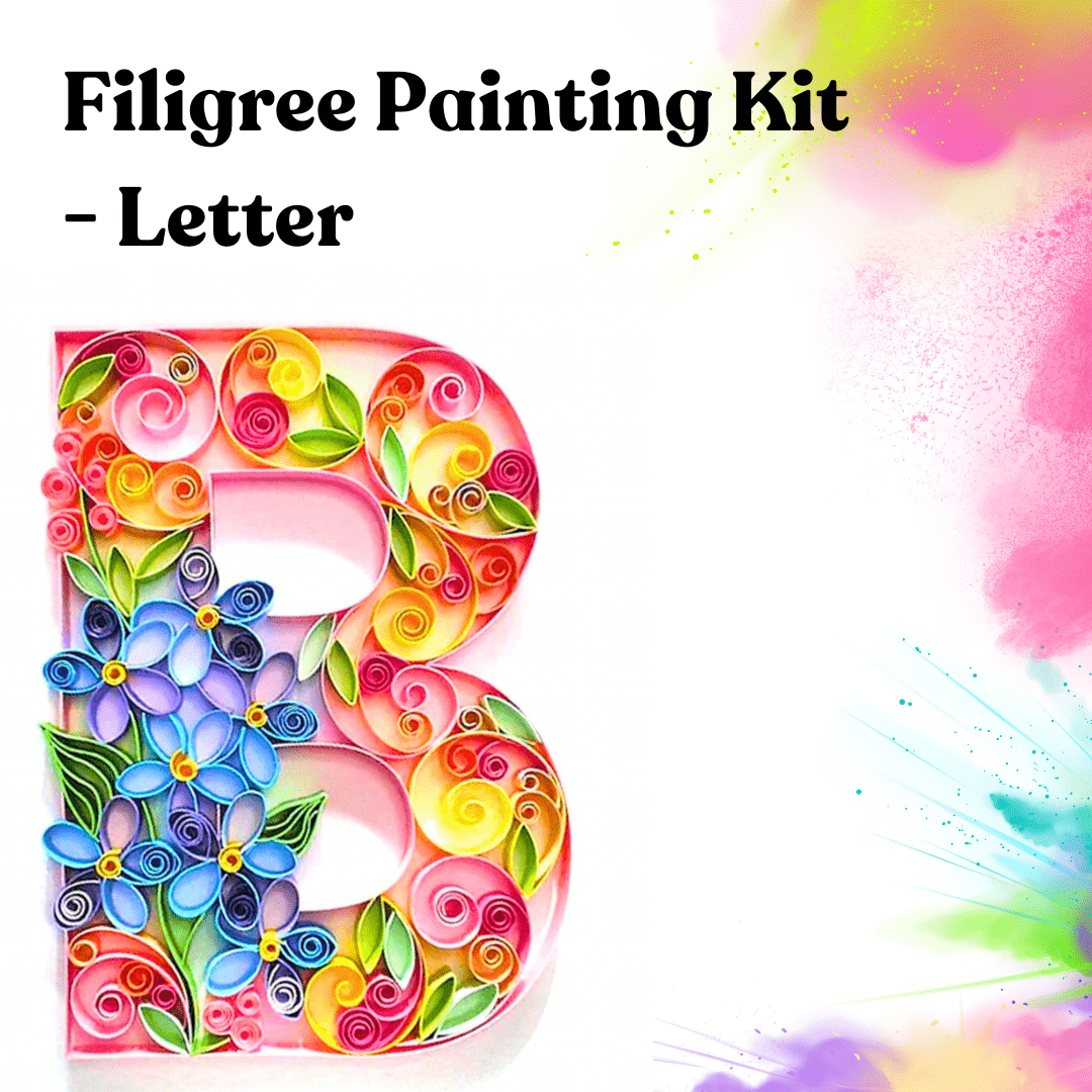 Quilling Art Filigree Painting Kit - Letters