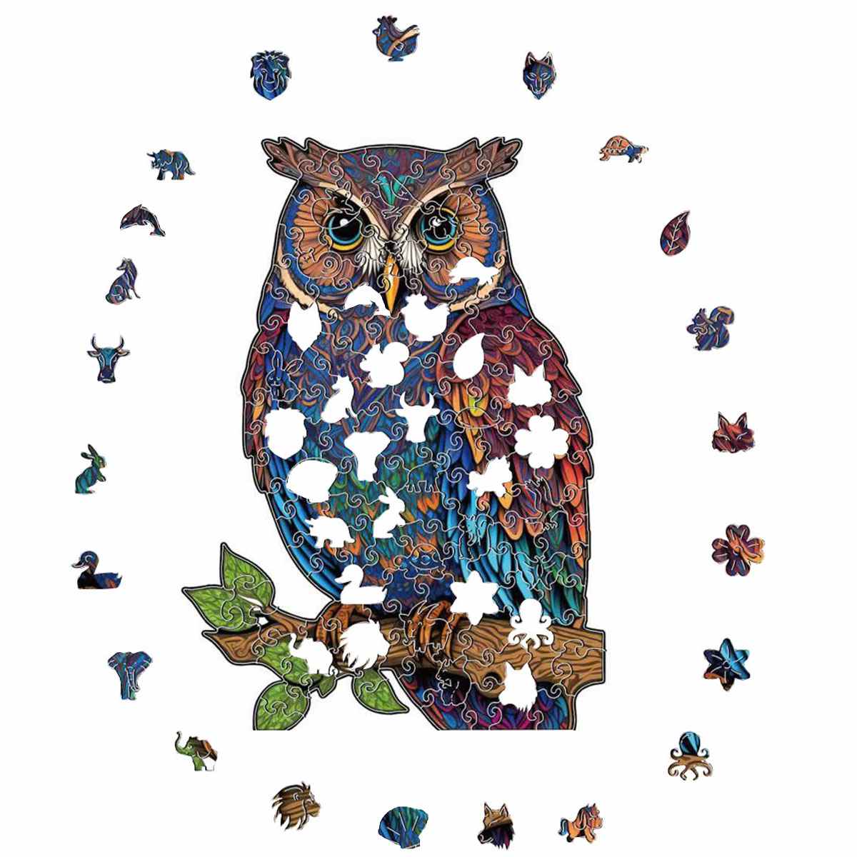 Animal Jigsaw Puzzle > Wooden Jigsaw Puzzle > Jigsaw Puzzle Wisdom Owl - Jigsaw Puzzle