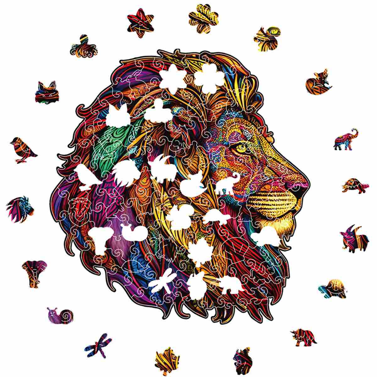 Animal Jigsaw Puzzle > Wooden Jigsaw Puzzle > Jigsaw Puzzle Majestic Lion - Jigsaw Puzzle